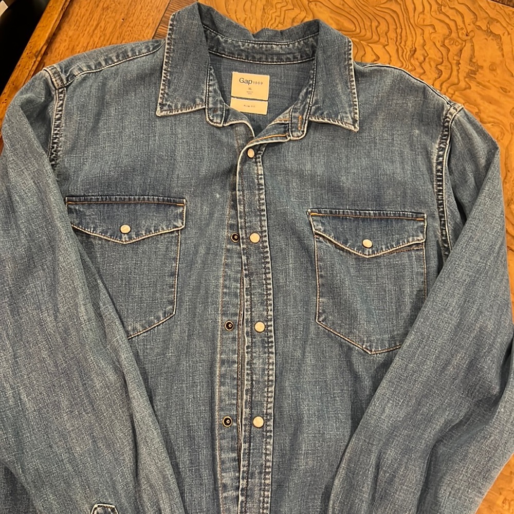 Gap denim shirt.